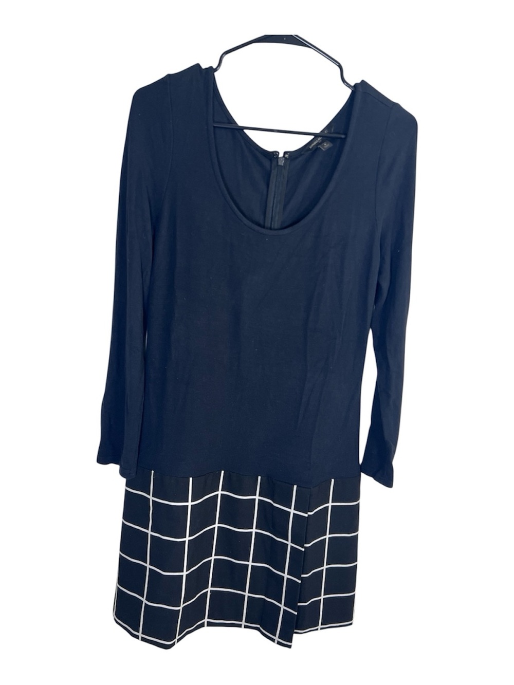 Banana Republic Mixed-Media Drop Waist Scoop Neck Dress Size 8 Petite